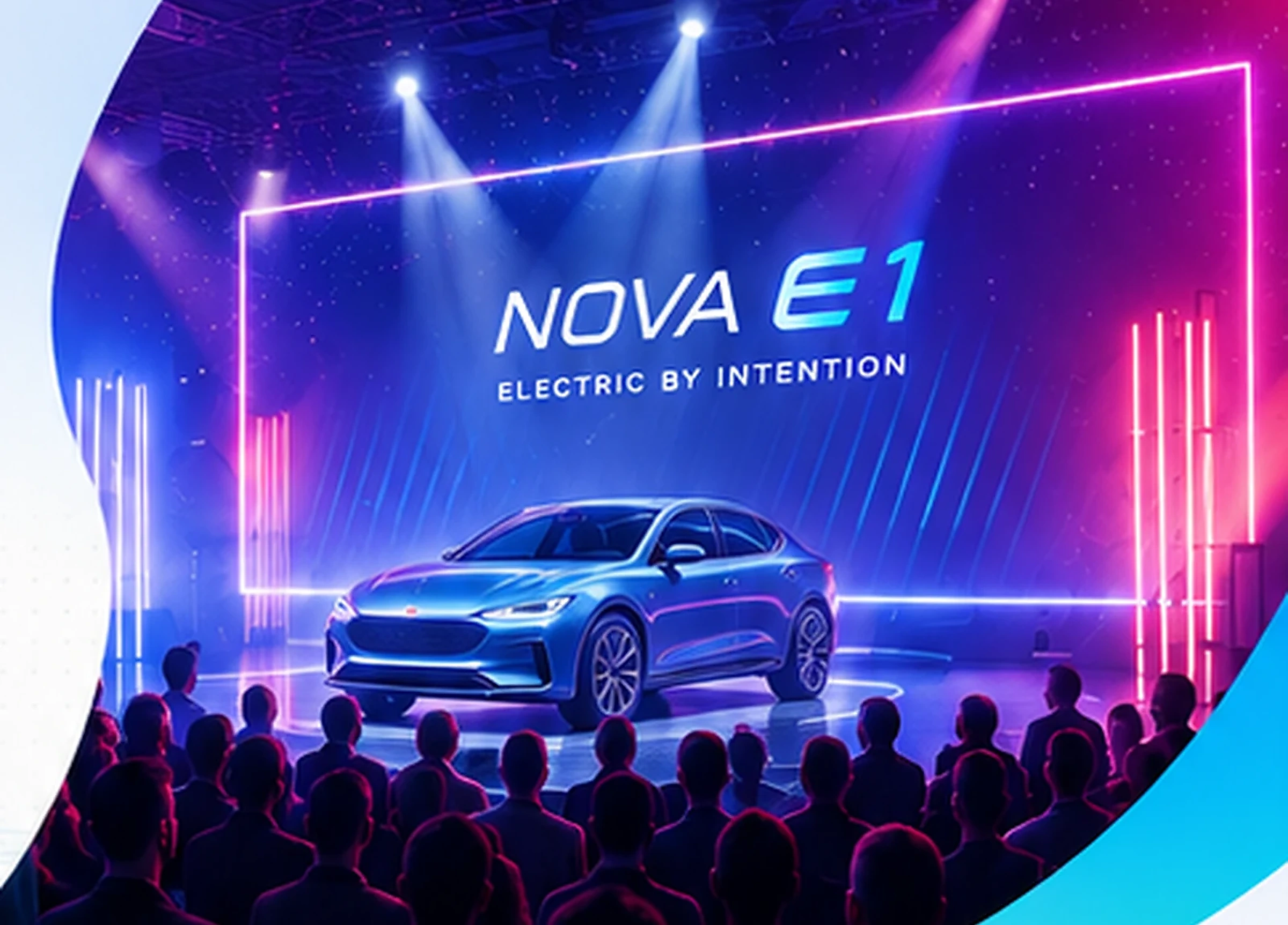 Concepto de lanzamiento de marca NOVA E1